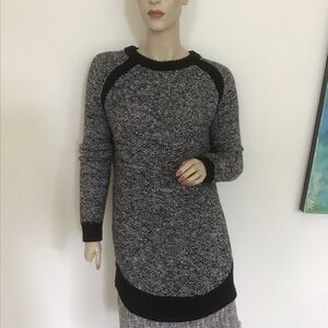 Lululemon Passage Sweater Black Angel Wing Merino Wool Crewneck Chunky Knit 6